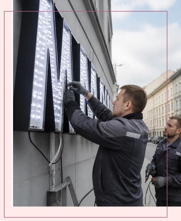 Изготовление и монтаж светодиодных LED вывесок в Волгограде